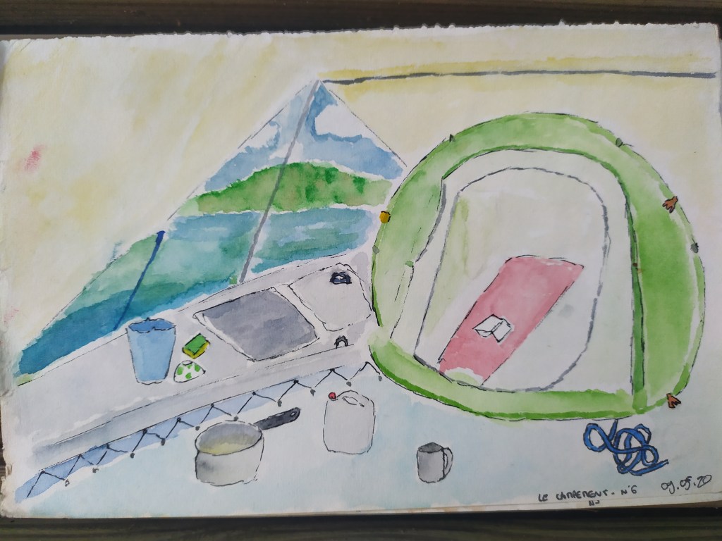 La vie sur un catamaran-camping en confinement